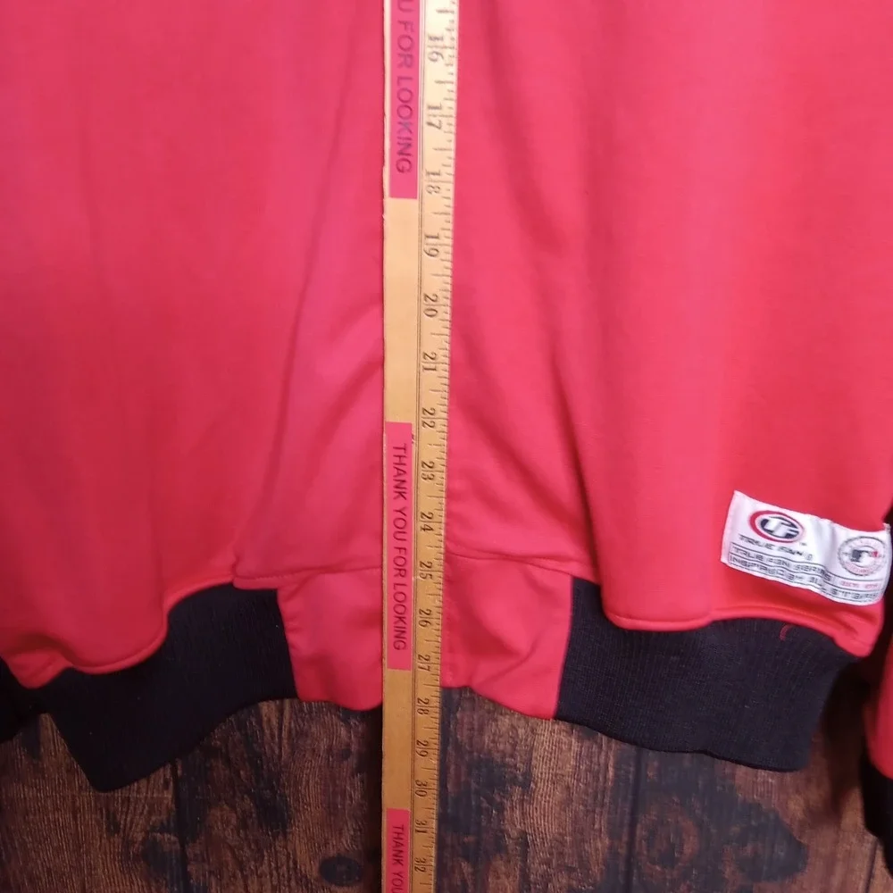 Cincinnati Reds True Fan Full Zip Track Jacket Men's Large Red Genuine Merch‎